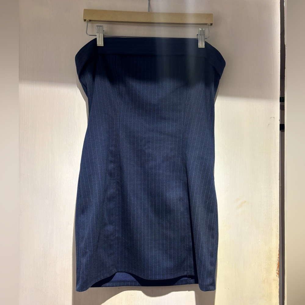 Wild Fable Navy Pinstripe Mini Dress